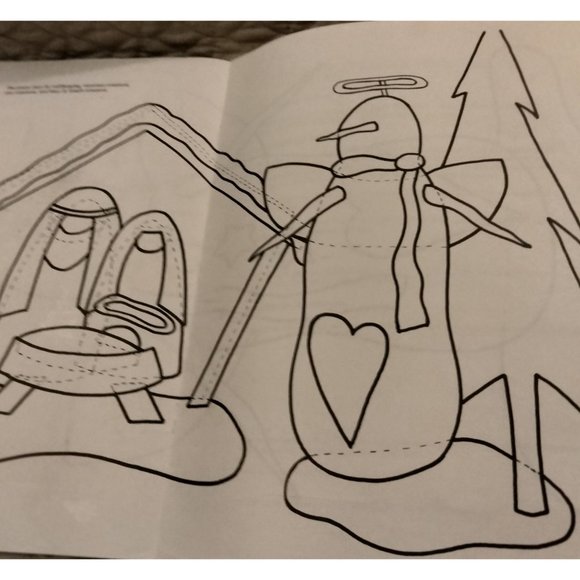 Bear Thread Designs Snow Angels Dianna Akers Snowman Nativity Manger Signed 1995 - Picture 6 of 6